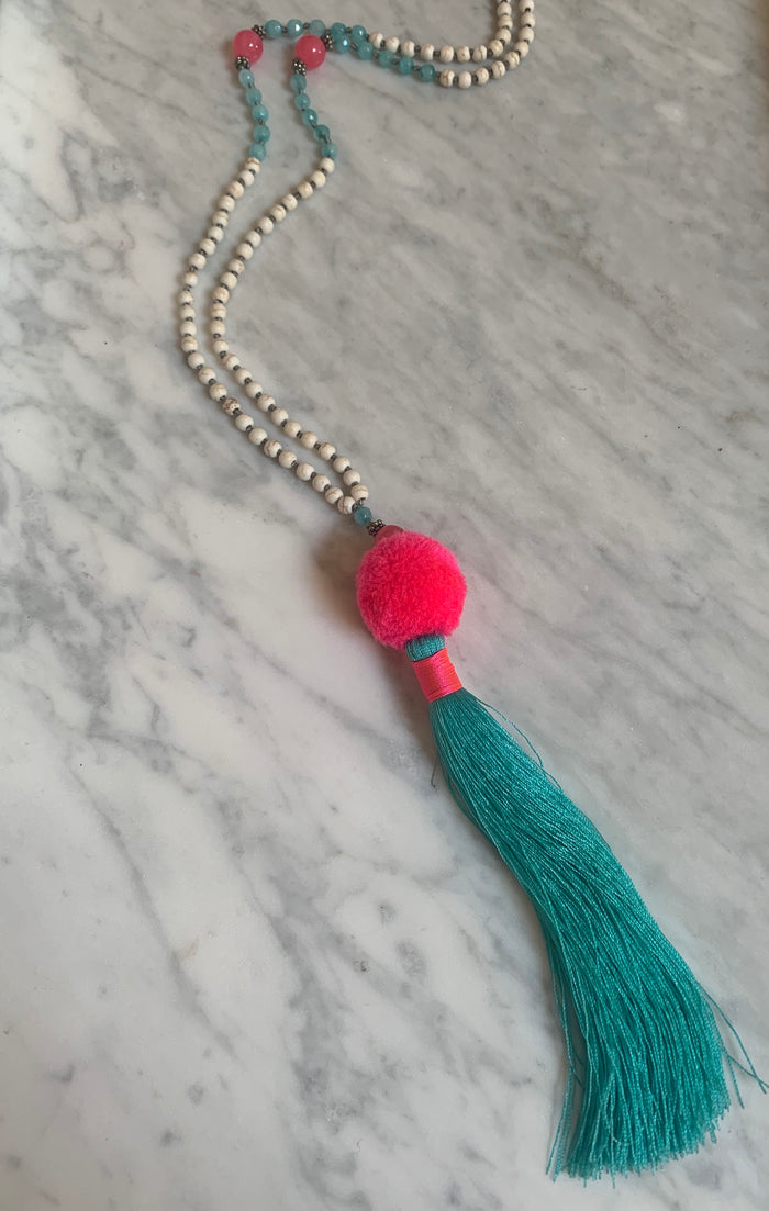 TRIBE + FABLE POM POM TASSEL NECKLACE