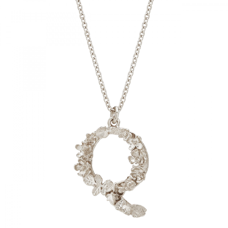 Alex Monroe floral letter necklace