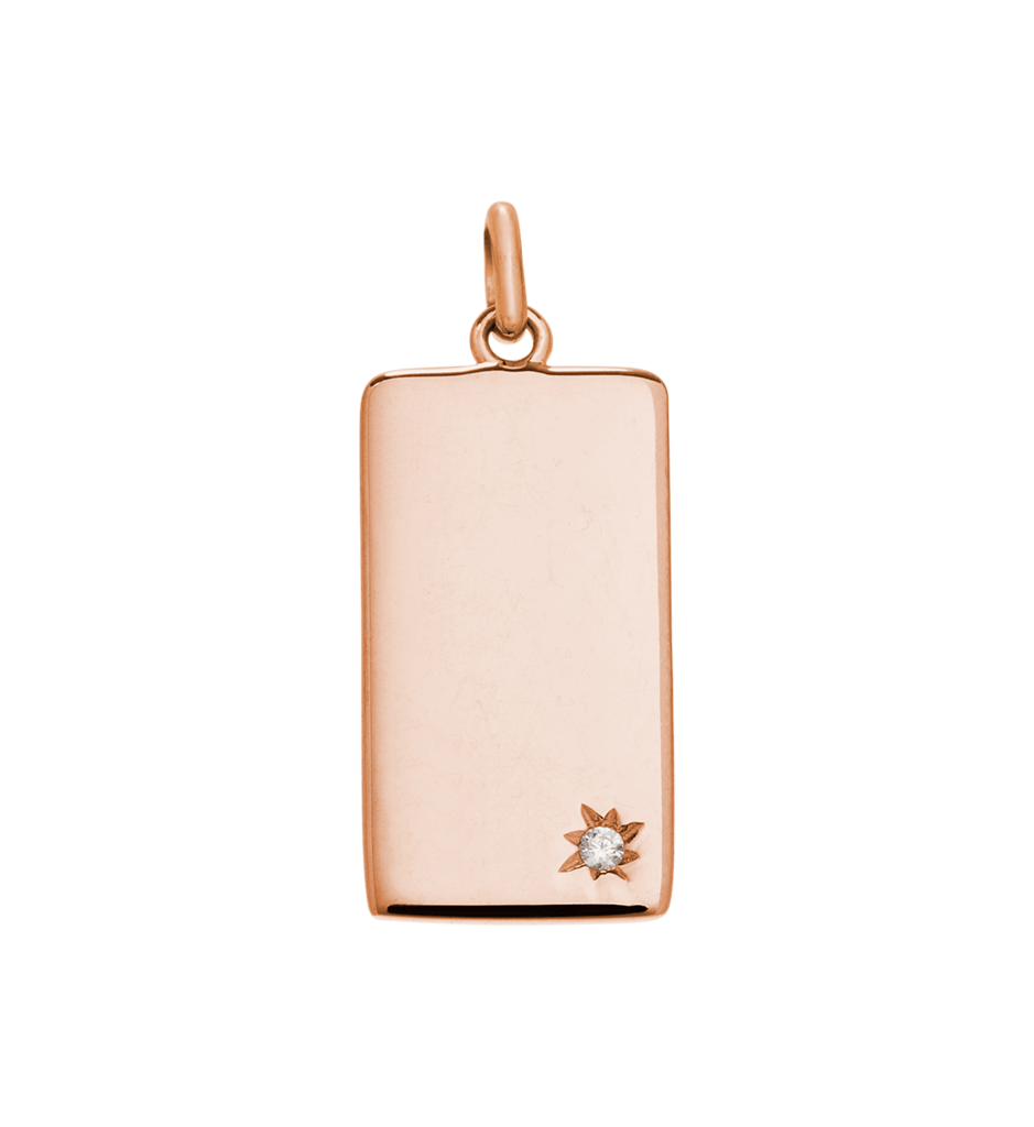 KIRSTIN ASH ROSE GOLD RECTANGLE CHARM