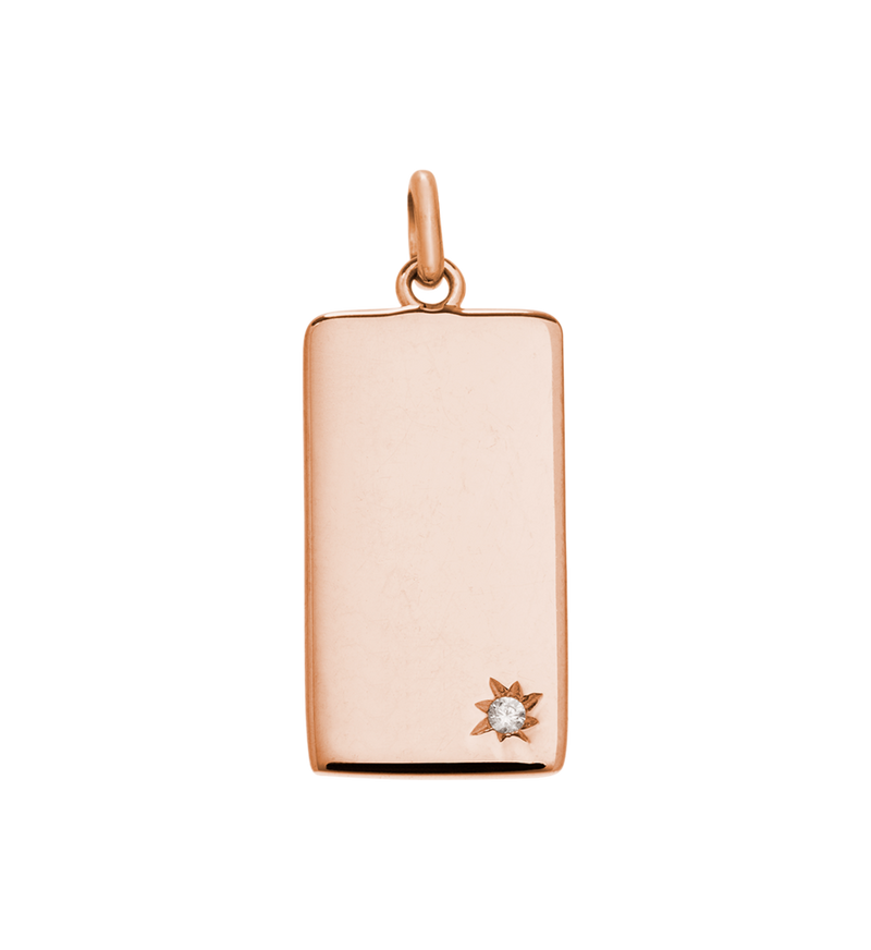 KIRSTIN ASH ROSE GOLD RECTANGLE CHARM