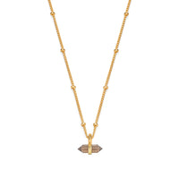 HARRY ROCKS SMOKY QUARTZ MINI PENDANT NECKLACE